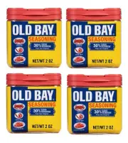 4x OLD BAY Seasoning 30% Less Sodium Gluten Free 2 oz Cans – Seafood Spice