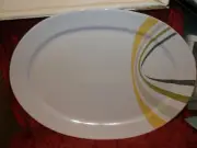 NEW CORELLE LIFE STYLES "LINEA" LARGE OVAL SERVING PLATTER WITH BOX