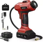 20V Rechargeable Tire Pump with Digital Pressure Gauge – Fast 160 PSI Inflation
