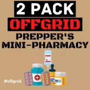 Survival Mini-Pharmacy 2 PACK Medical, Preparedness, SHTF, Prepper, First Aid