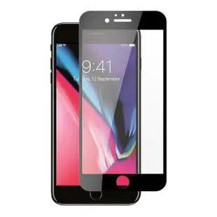 【SuperPG】買一送一 IPhone 6 6S 鋼化膜滿版冷雕黑框玻璃手機保護膜