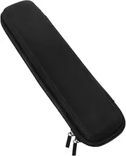 [NOLITOY] Travel Case for Hair Curler Compact Portable Zipper Roll up Cosmetic Bag for Hair Styler Storage Organizer Black Without Tie