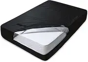 Mattress Bags for Moving and Storage, Heavy Duty Queen Mattress Bag with 4 Strong Handles, 100% Waterproof Mattress Cover/Protector for Moving Queen Size, Reusable Thick Tarp, Black