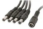 Doss PW8204 2.1MM SOCKET TO 4 X 2.1MM PLUGS For CCTV 4 way DC DISTRIBUTION LEAD