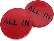 TX GIRL ALLIN Casino Buttons Texas Hold'em Melamine Delta ALLIN Full Pressure Village Code Double-Sided Poker Cards Red Black (Color : All in)