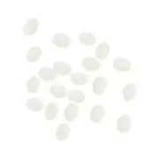 200Pcs 4x3mm Dia Oval Soft Plastic Glow Fishing Beads Tackle Tool, White