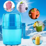 Home Handheld Manual Ice Crushing Shaver Machine Snow Cone Maker Cold Drink 1.1L