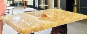 Rose Quartz Stone Countertop Dining Table Handmade Furniture Home & Hotel Decors