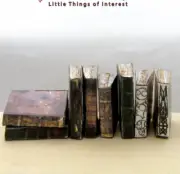 8 Pc ANCIENT TEXT Books 1:12 Scale Miniature Dollhouse Prop Faux Books