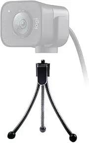 UOEPOWA 2 Pcs Metal Mini Tripod for Camera, Compatible with Logitech Streamcam 1080P HD 60FPS Streaming Media Network Camera, Monitor Mobile Phone Selfie Hose Tripod, Flexible Tripod Installation Seat