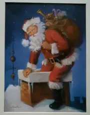 New Susan Cormish Art Print 12" x 16" 2005 Christmas Santa Clause