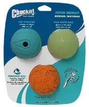 Chuckit! Fetch Medley Balls Gen1 Medium 6Cm - 3Pk