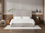 My Style Buttoned Headboard & Drawer Base - Super King / Haze / Drawer Base