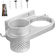 SHERCHPRY Hair Dryer Rack Wall Mount Aluminum Storage Shelf for Bathroom Nail Drill Installation Versatile Organizer for Hair Tools Toothbrushes and More