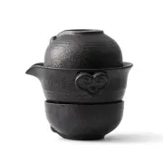 Chinese Kung Fu 2teacups Travel Ceramic Pottery Tea Cups Tea Set 1teapot