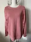 Womens Top Sweater Maurices XL Mauve Embroidered Sleeves NWT