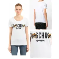 在飛比找蝦皮購物優惠-Moschino 墨鏡熊T恤 SWIM系列 - 白色