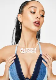 Bling Queen Rhinestone Necklace