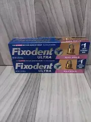 Fixodent Ultra Max Hold Secure Denture Adhesive Cream for Full and Partial 2 Set