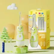 1pcs Battery Powered Light Up Kids Electric Toothbrush LED Christmas Gift Green Color