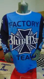 BLUE OLD SCHOOL BIKE JERSEY CLASSIC MAX BMX JERSEY BIKE SHIRT BMX L