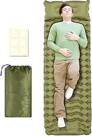 bigjvbfv Inflatable Sleeping Mat with Storage Bag Kit Comfortable Easy to Clean Double Sleeping Pad Portable Traveling Camping Mat for Outside.
