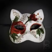 Gatto Cat Day of the Dead Mask | Dia de los Muertos Masquerade Mask M39469