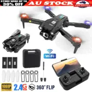4K HD Drone Dual Camera WIFI FPV GPS Foldable Selfie RC Quadcopter +3 Batteries