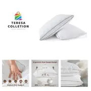 Goose Down Feather Pillows, Pillows Queen Size Set of 2, 100% Soft Cotton Cov...