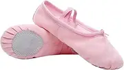 [WOFASHPURET] 1 Pair of Ballet Dance Shoes for Yoga Lightweight Anti-Slip Elastic Cord Pink Size 30