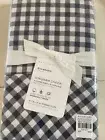 *NEW Pottery Barn Gingham Navy Pillowcases STANDARD SET OF 2 Blue ORGANIC