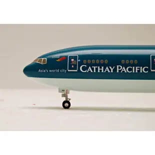 Hogan 1/200 國泰航空 Cathay Pacific 777-300ER B-KPF 亞洲國際都會 木製底座