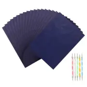 50Sheet A4 Graphite Transfer Tracing Copy Paper with Embossing Stylus, Blue