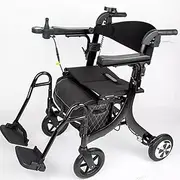 Electric Power Walker Drive Rollator, Elderly Scooter Foldable Electric Wheelchair Light Wheelchair Lithium Battery Trolley for The Elderly (Size : 5A Battery life of 15KM)