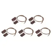 Wired Door Contact Sensor NC Surface Mount Magnetic Reed Switch Brown 5 Pcs