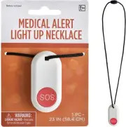 Medical Alert Light-Up Necklace Prop Fancy Dress Up Halloween Costume Accessory