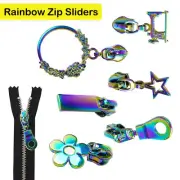 Rainbow Zip Pull Sliders for Bags Jacket Zips Pulls for Zipper Puller Repair