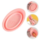 Cosmetic Brush Cleaning Mat Brush Scrubber Holder Makeup Brushes Dryer