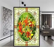 Electrostatic Film for Decorative Frosted Glass Stained Glass, self-Adhesive Films for PVC Windows, Aluminum foil adhesives for Church,C,60x90cm /4159 (Color : D, Size : 50x120cm(20"x48"))
