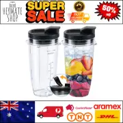 2-Pack 24oz Nutri Ninja Cups with Lids for BL450–BL642, SS351, Auto IQ Blade