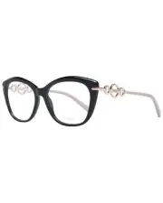 Emilio Pucci Cat Eye Eyeglasses Interlocking Rings Women Black Frames