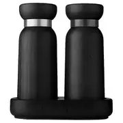 Icon Chef Salt and Pepper Mill Set with Tray - Bayeux, Black