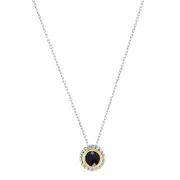 18k Gold And Sterling Silver Black Onyx Fancy Necklace, 18"