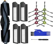 Replacement Accessories Kit Fit for ECOVACS Deebot X1 Omni/X1 Turbo /X1 Plus Robot Vacuum, Main Side Brush Filter Replacement Parts (15 Pack)