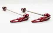 MOWA Shark-Fin Mountain eBike MTB Cycling Skewers Set w/QR Levers in Red color