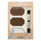 KleanColor 3-Piece Brow Kit - Powder, Wax, Applicator - *DEEP BROWN - ESPRESSO*
