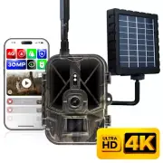 4G Wildlife Trail Security Camera Solar Panel LIVE VIEW ULTRA HD 4K 30MP Outdoor