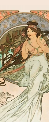 Art Nouveau - Music - Alphonse Mucha Art - Laminated Bookmark - 2.5 x 6 in