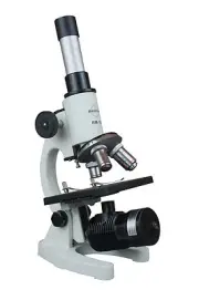 600x Compound Cordless LED Lab Microscope w Slide Kit