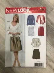 New Look Pattern 6911 Ms Button Front Tops w/OPts & Skirts in 2 Opts Sz 10-22